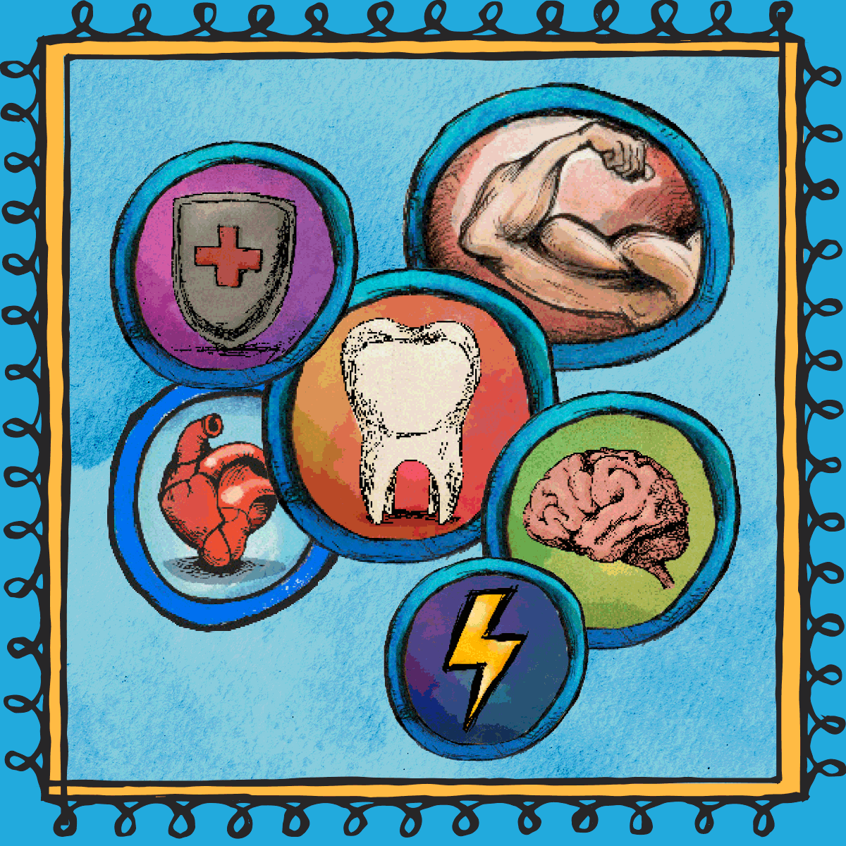 Illustration of benefits of dairy