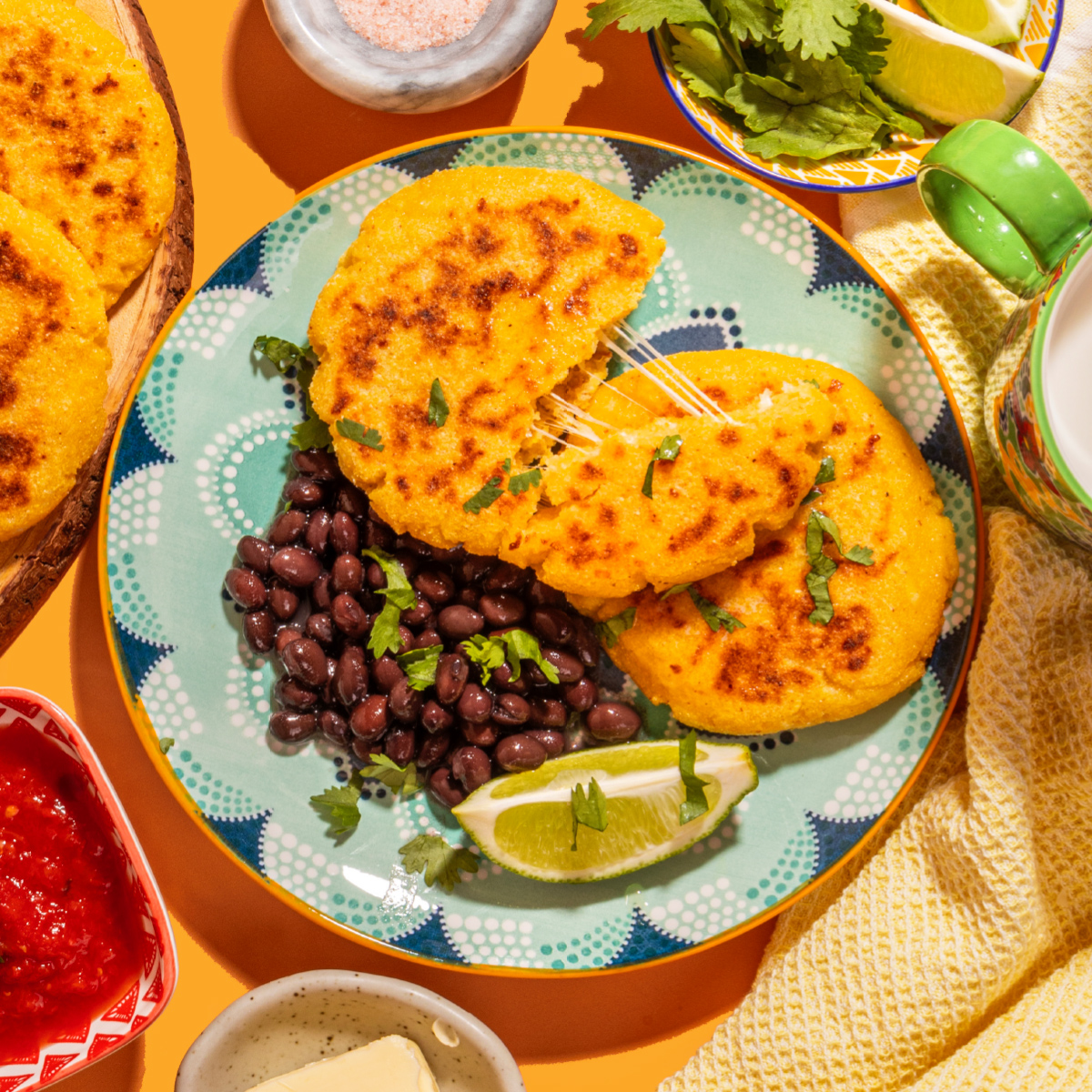 Cheesy Arepas de Queso