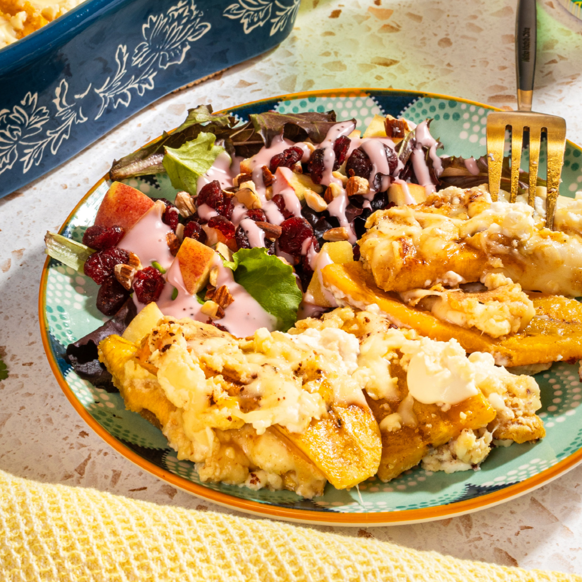 Baked Plantains with Guava & Cheese