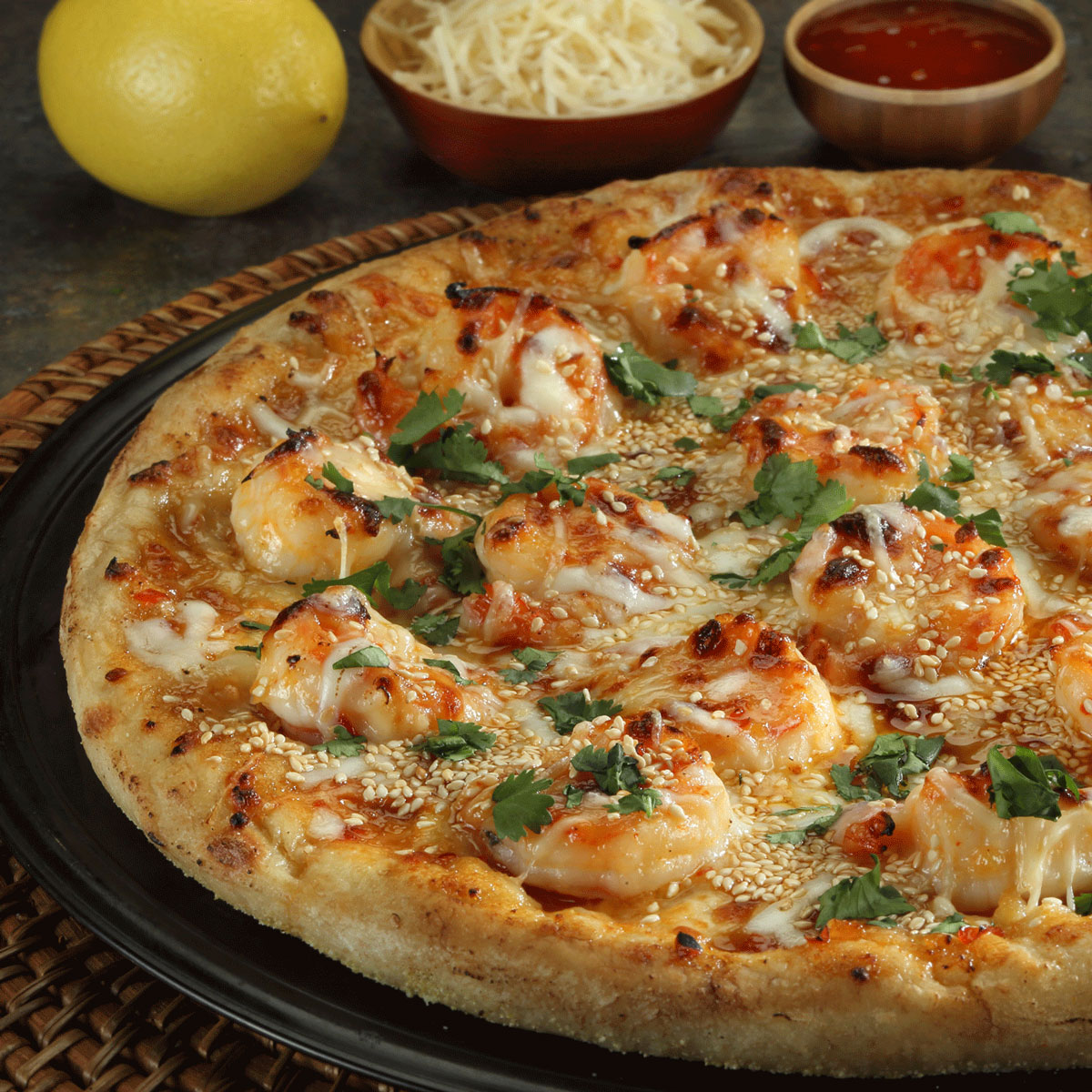Asian Shrimp Pizza