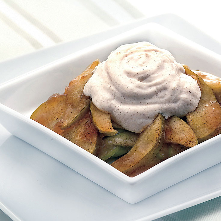 Baked Apples With Cinnamon Yogurt Topping
