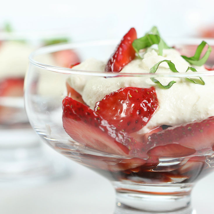 Balsamic Strawberries with Ricotta Cream