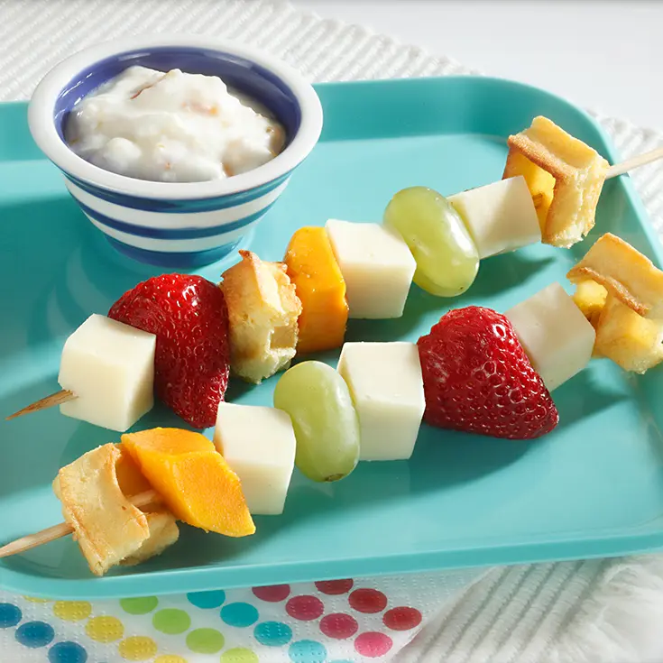 Breakfast Cheese & Fruit Kabobs