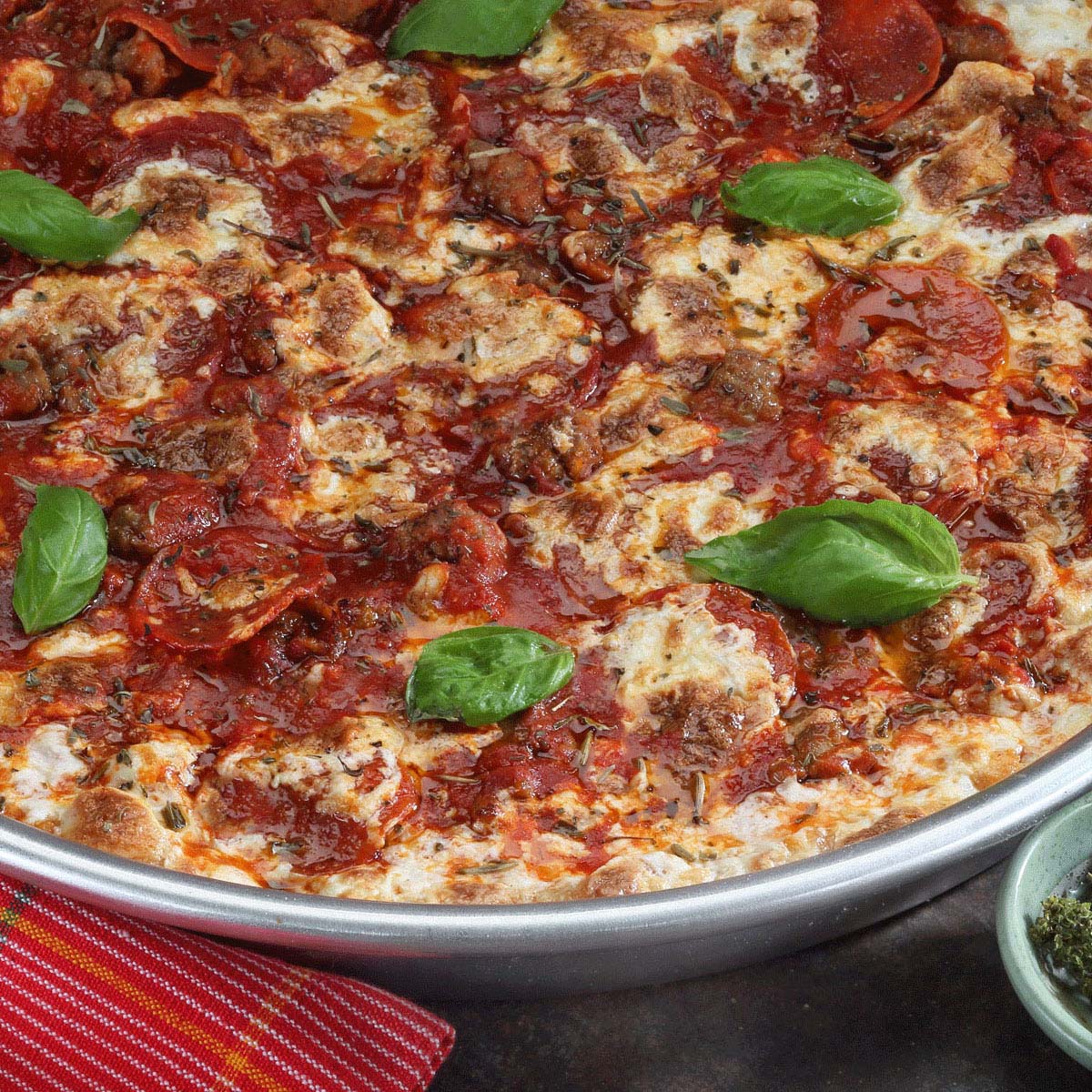 Chicago-Style Deep Dish Pizza