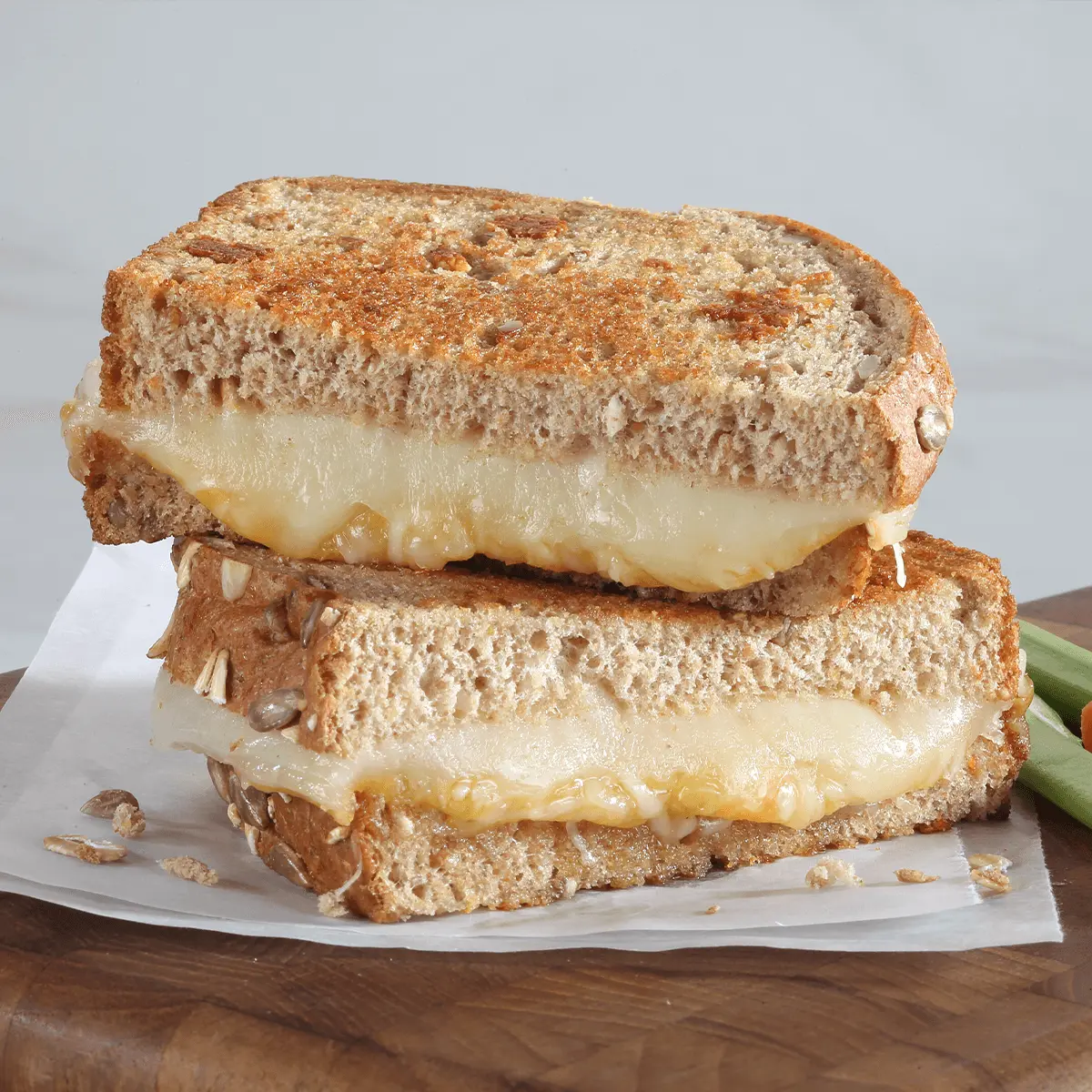 Garlic Crusted 4-Cheese Grilled Cheese