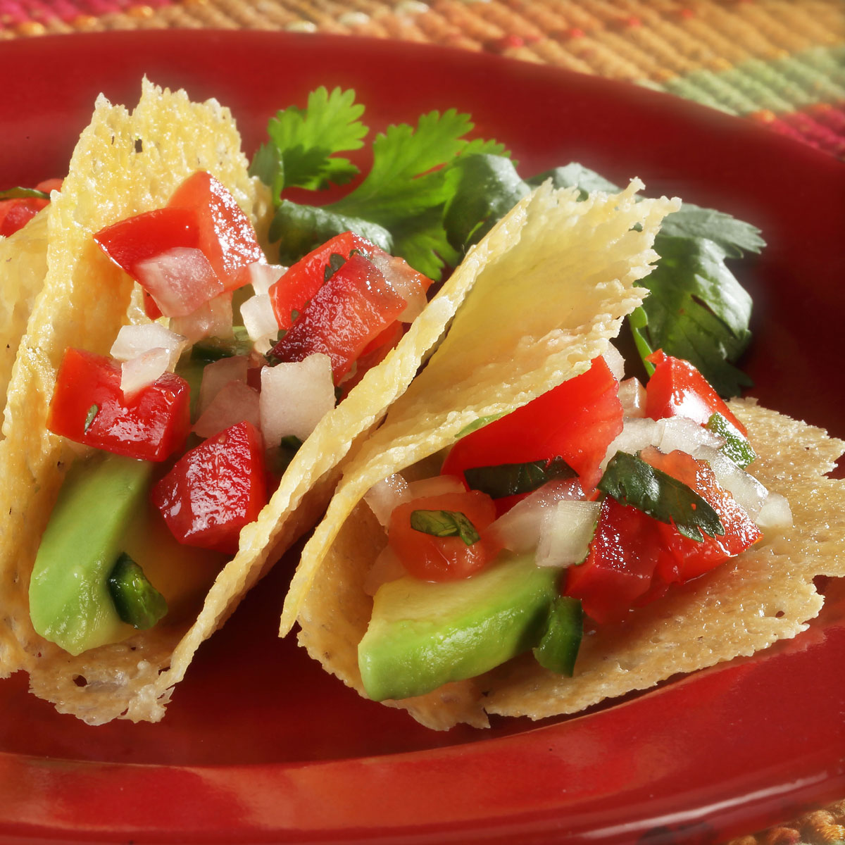 Monterey Jack Tuiles with Pico de Gallo