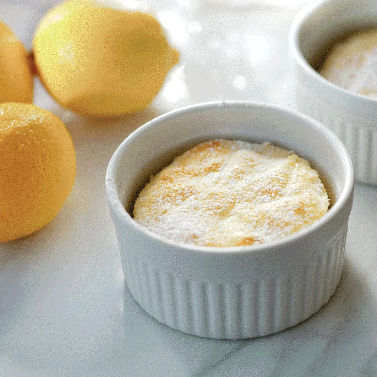 Lemon and Yogurt Pudding Cakes
