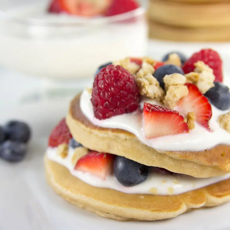 Berry Yogurt Parfait Pancakes