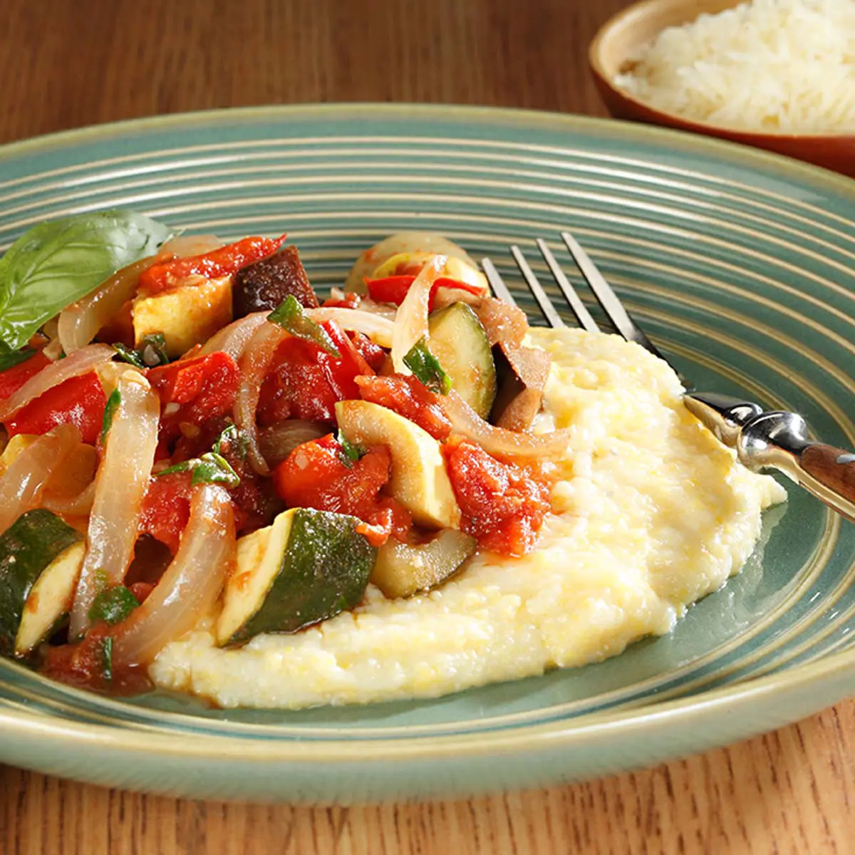 Ratatouille with Creamy Polenta
