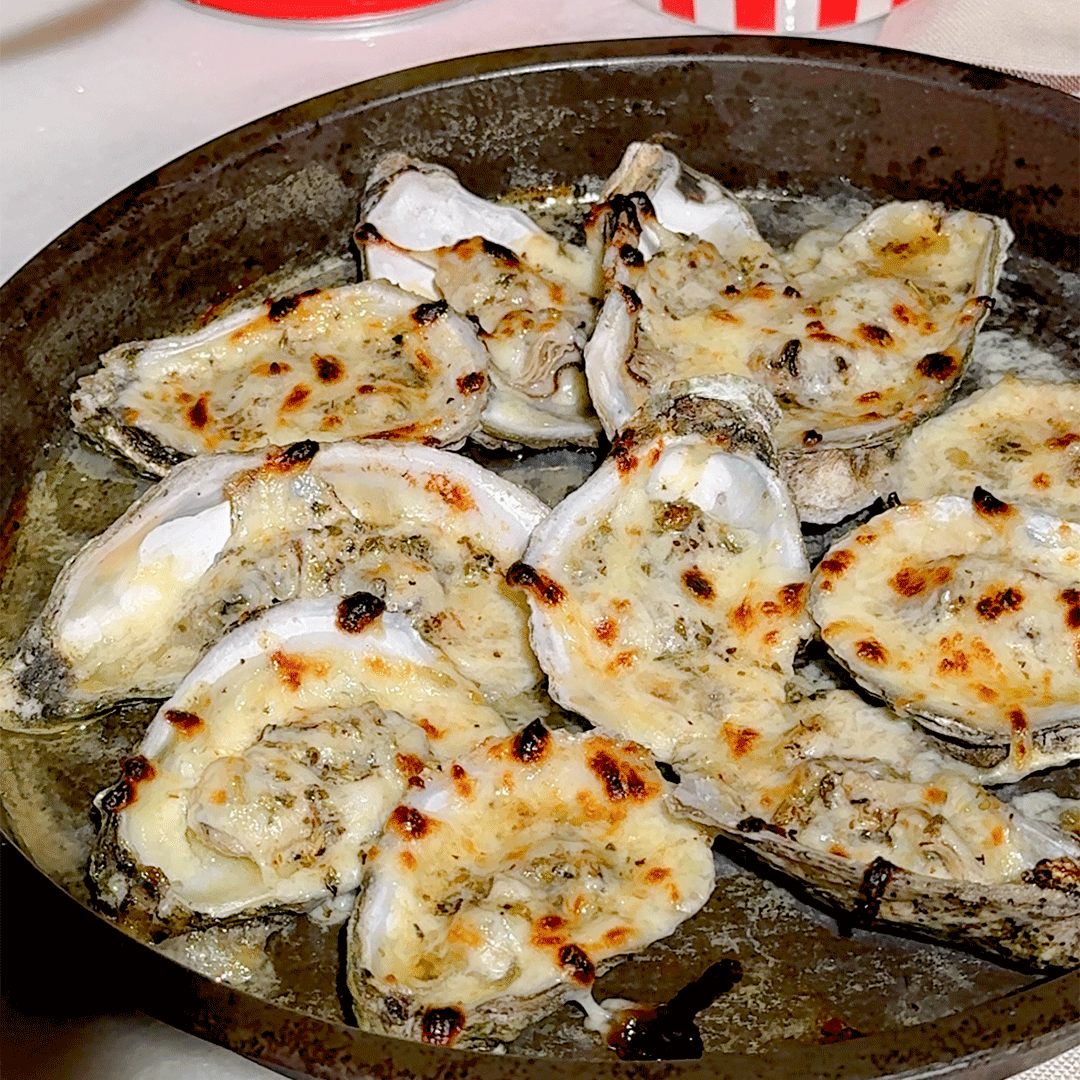 Baked Oysters With Cheese and Butter