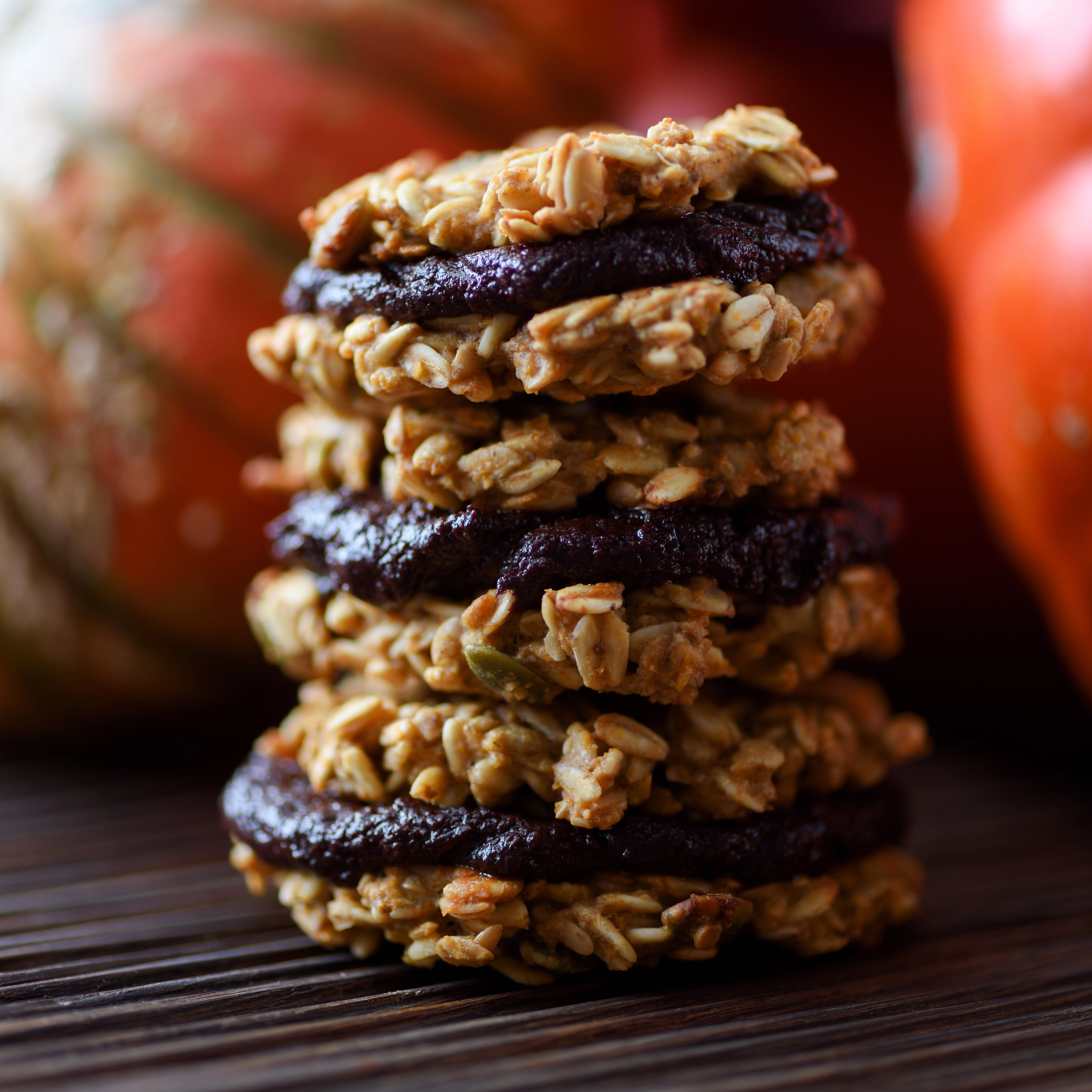  Oat and Chocolate Lace Sandwich Cookies