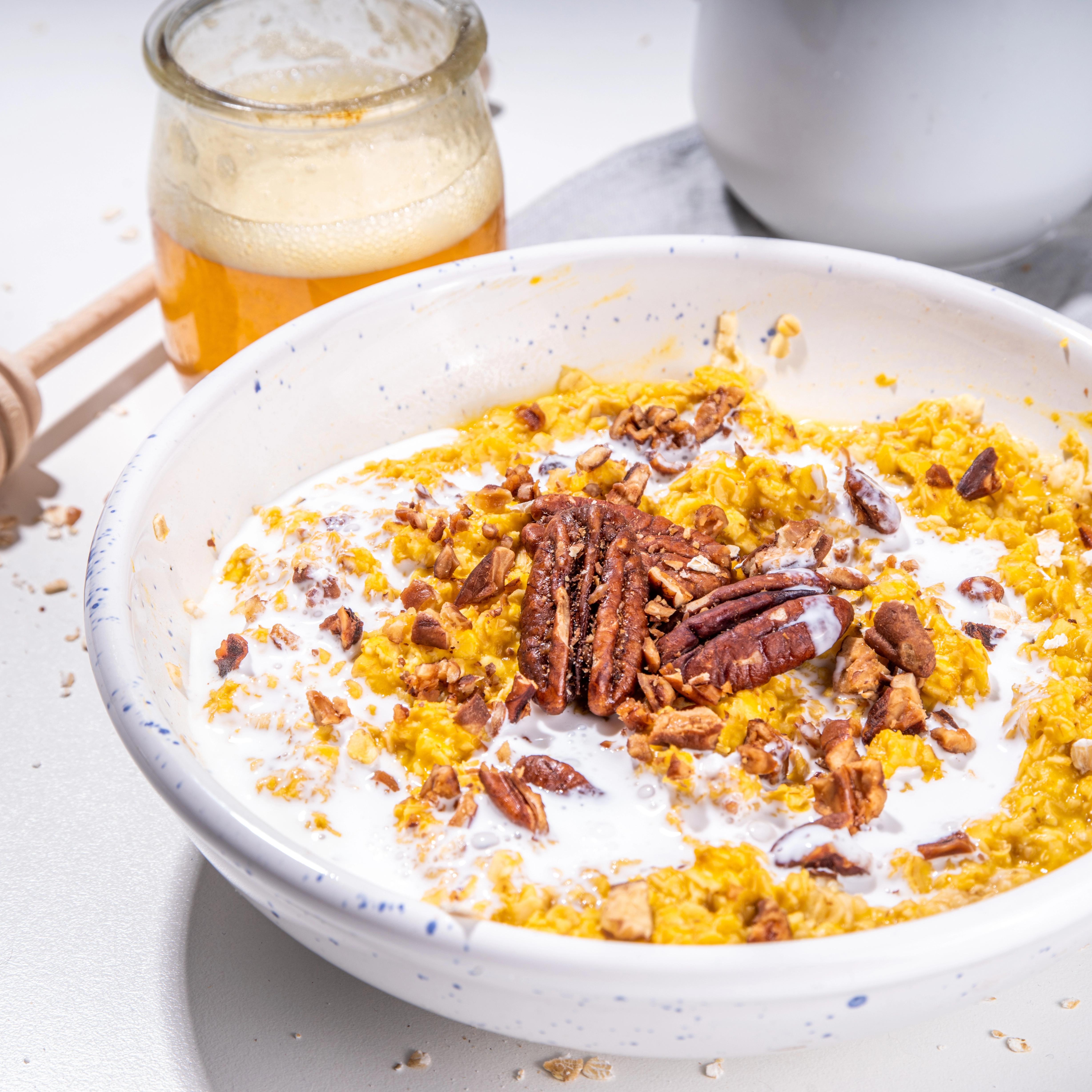  Pumpkin Pie Oatmeal with Honey Yogurt