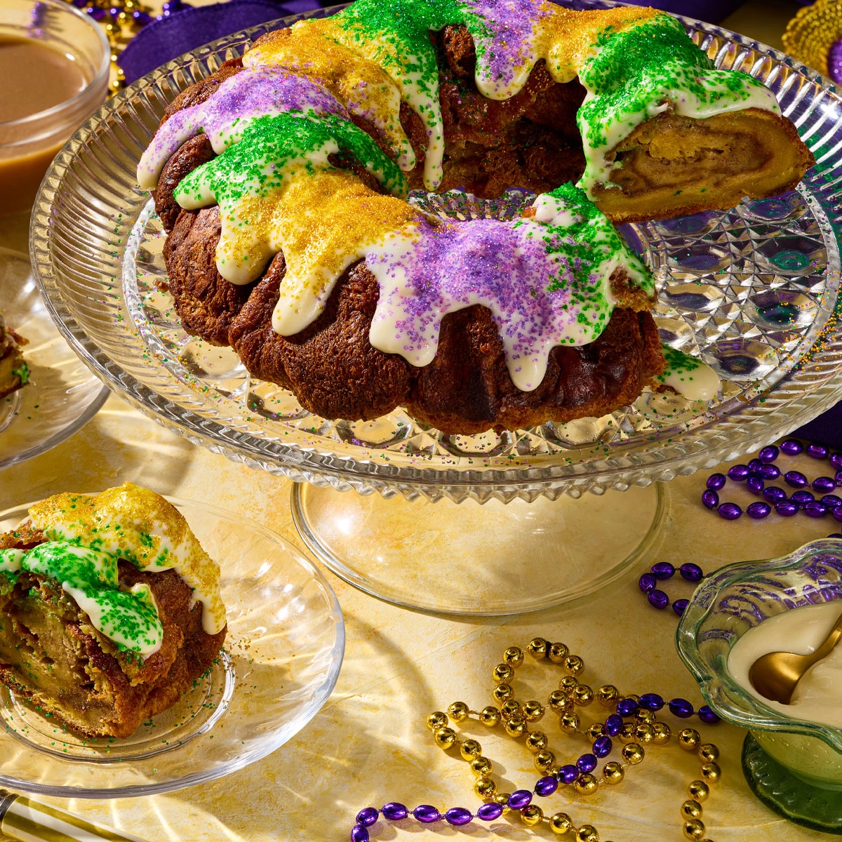 King Cake Bread Pudding
