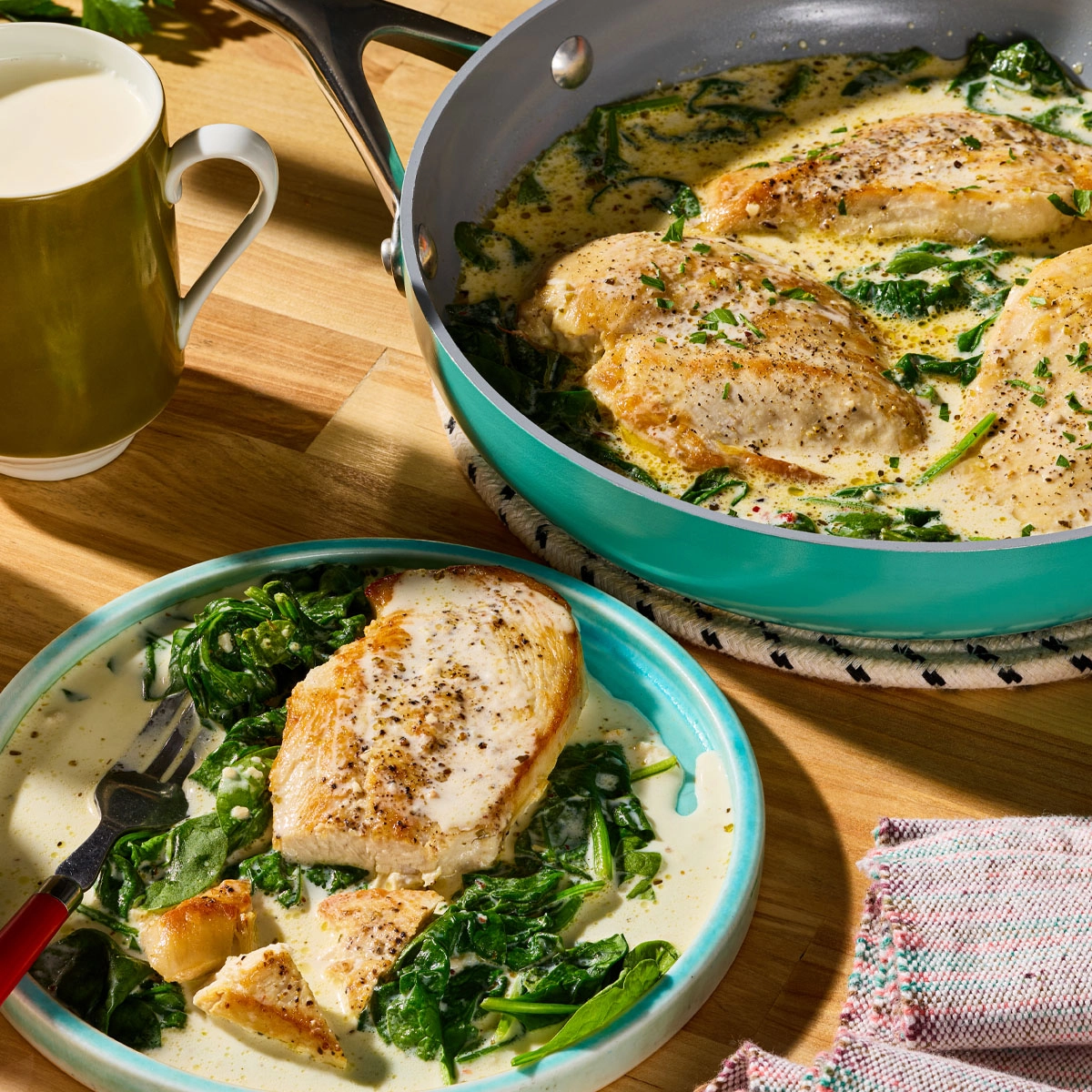 One-Pan Creamy Chicken Florentine
