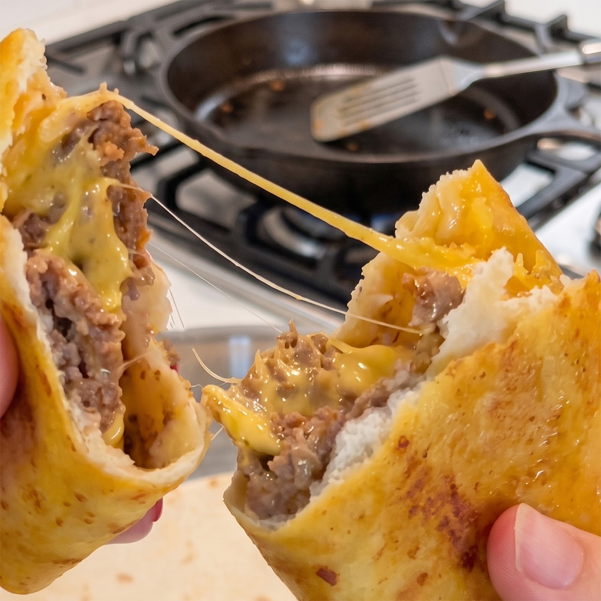 Crispy Beef “Smash” Tacos with Greek Yogurt Sauce