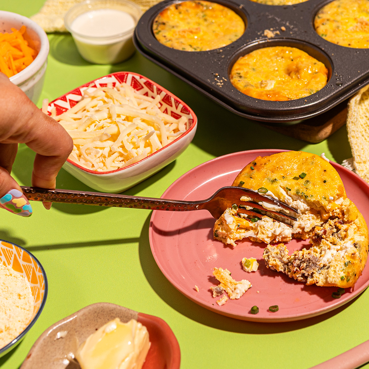 Cheesy Sausage & Egg Breakfast Muffins